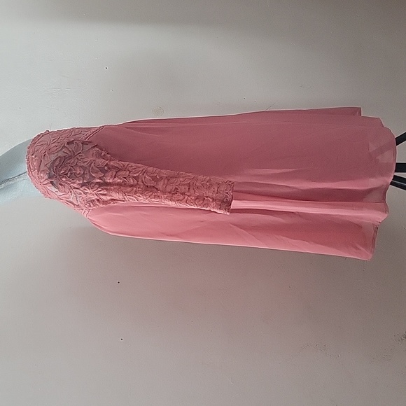 As U Wish Orange Lace Elbow Sleeve Dress, Size: Small - Picture 4 of 9